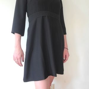 Black Professional Banana Republic Knee Length Dress With Pockets